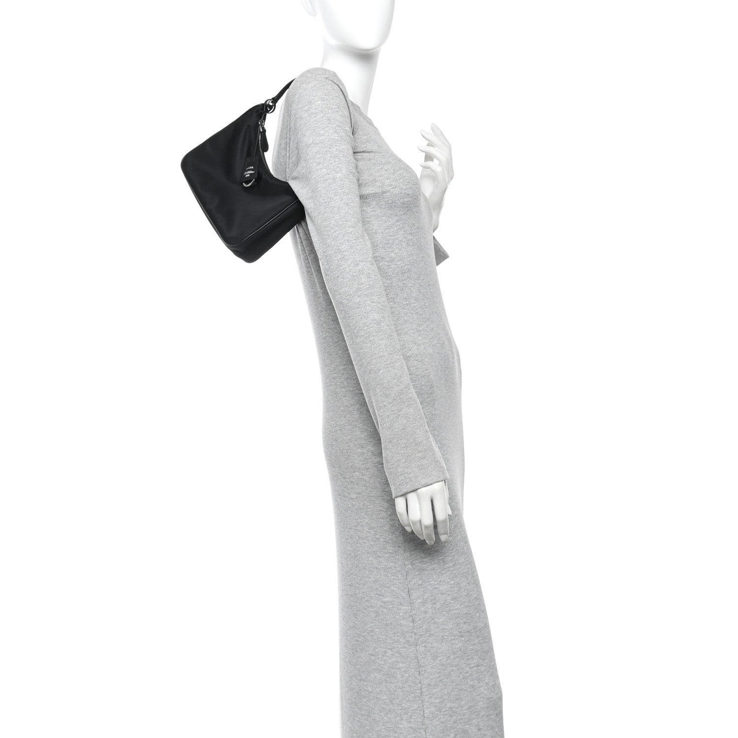 Tessuto Nylon Saffiano Mini Re-Edition 2005 Bag Black