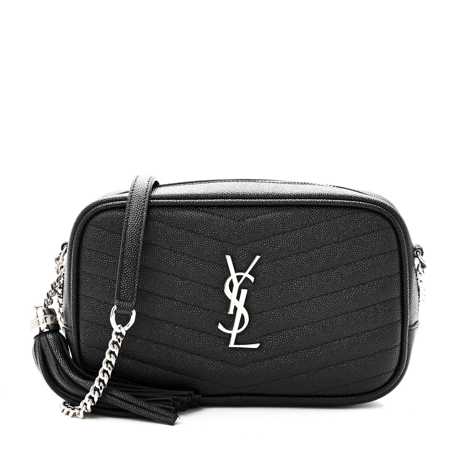 Grain De Poudre Matelasse Monogram Mini Lou Camera Bag Black