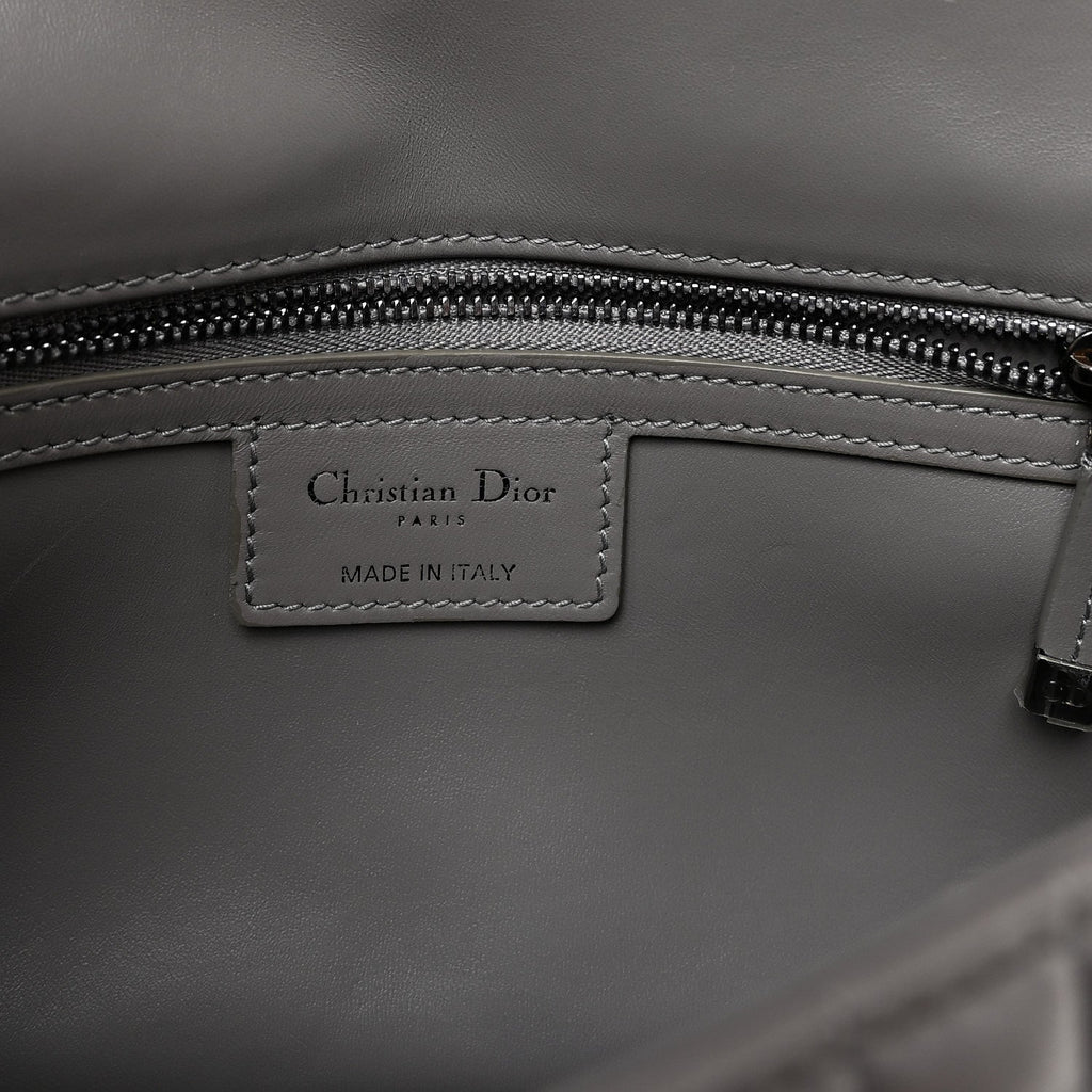 Calfskin Macrocannage Medium Caro Bag Iron Grey
