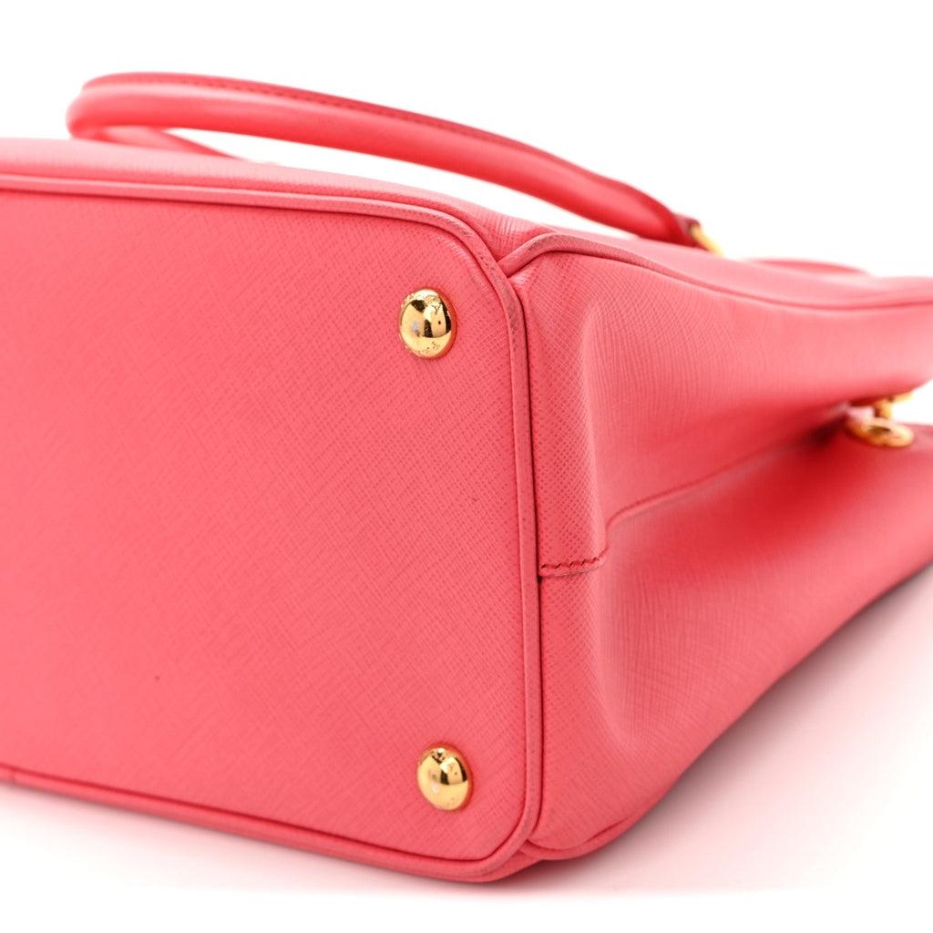 Saffiano Small Galleria Double Zip Tote Peonia