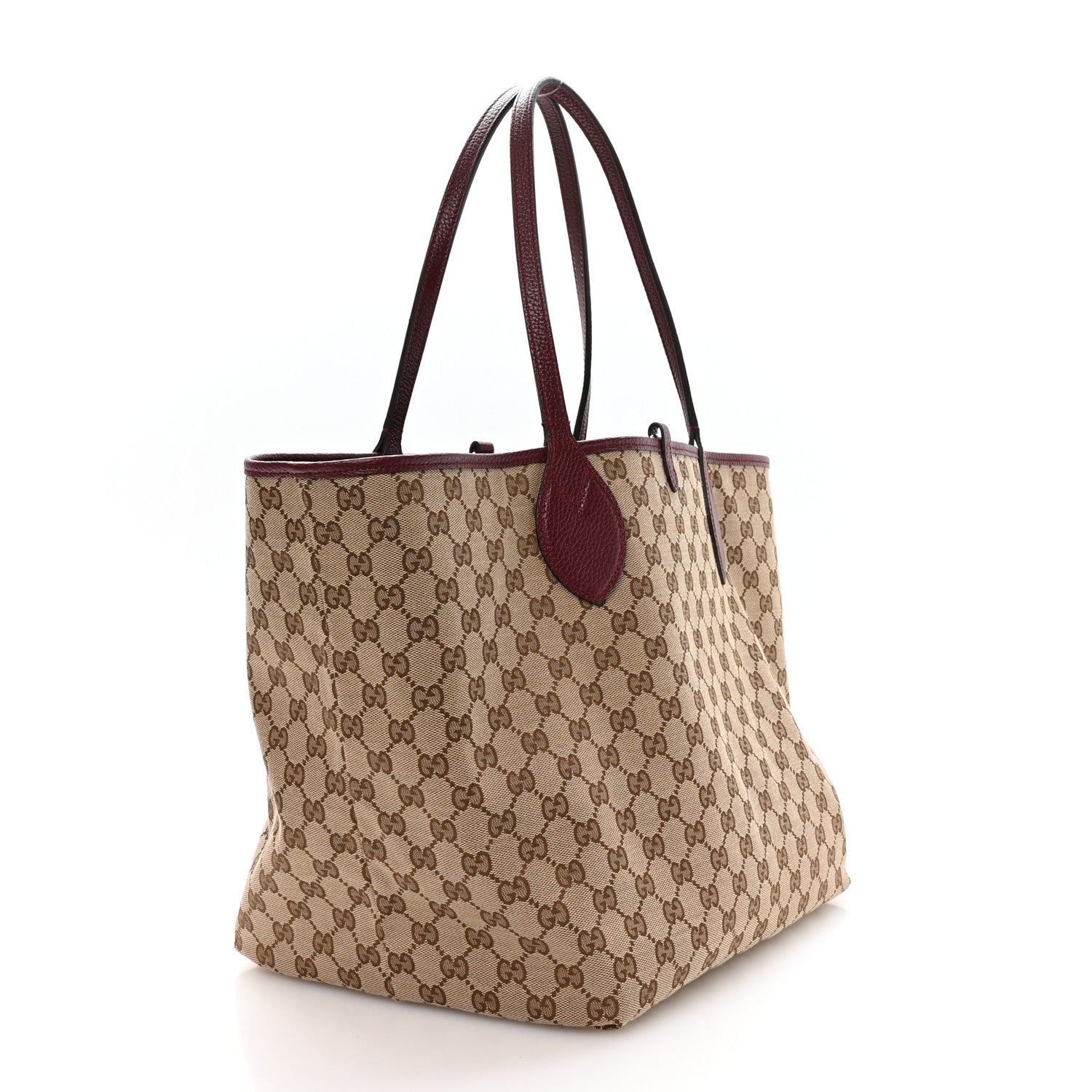Grained Calfskin Monogram Large Totissima Reversible Tote Rosso Ancora
