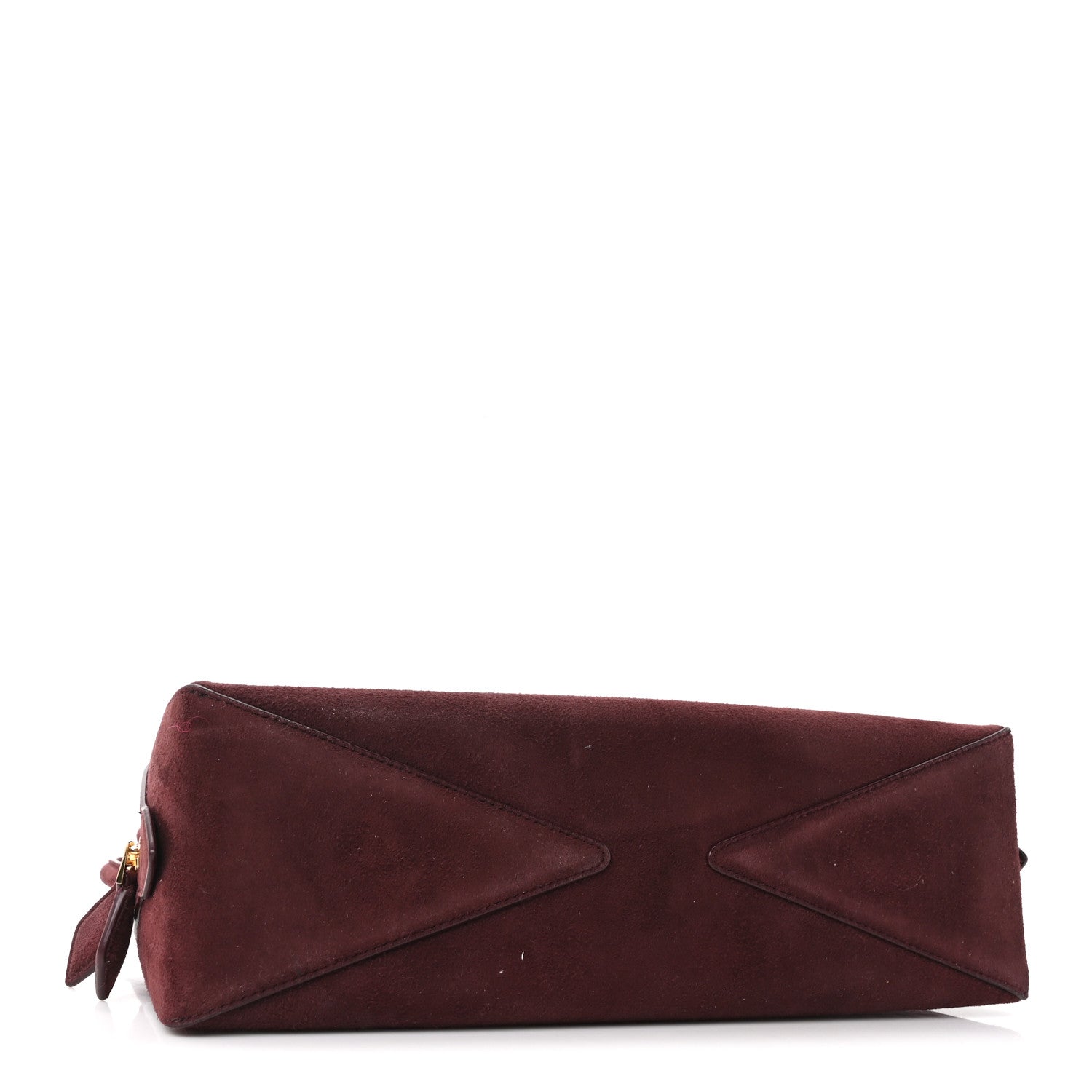 Suede Goatskin Medium Le Teckel Bag Rouge Grenat