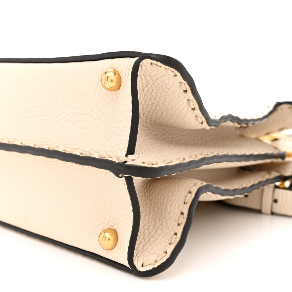 Cuoio Romano Selleria Chamois Medium Peekaboo I SEE U Satchel White