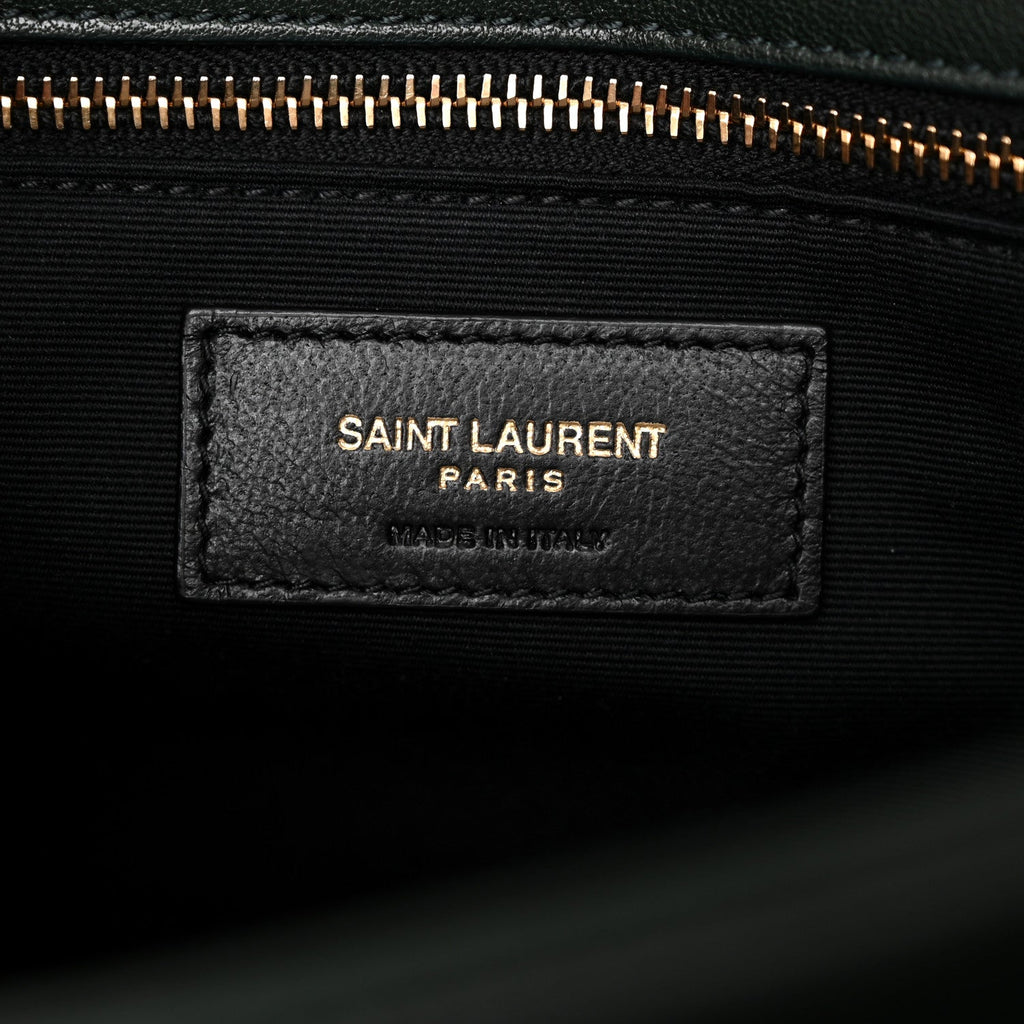 Lambskin Quilted Mini Becky Chain Bag Vert Fonce