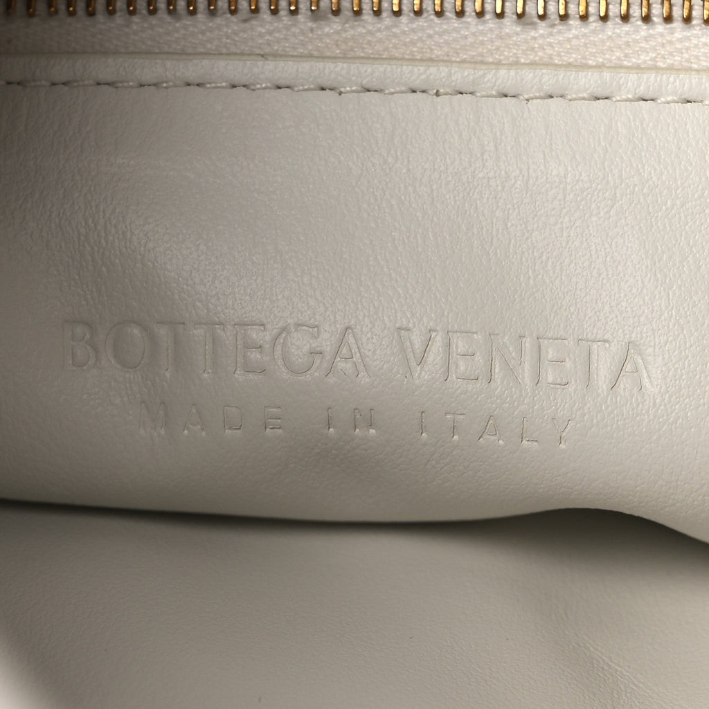 Calfskin Intrecciato Large Hop Sterling White