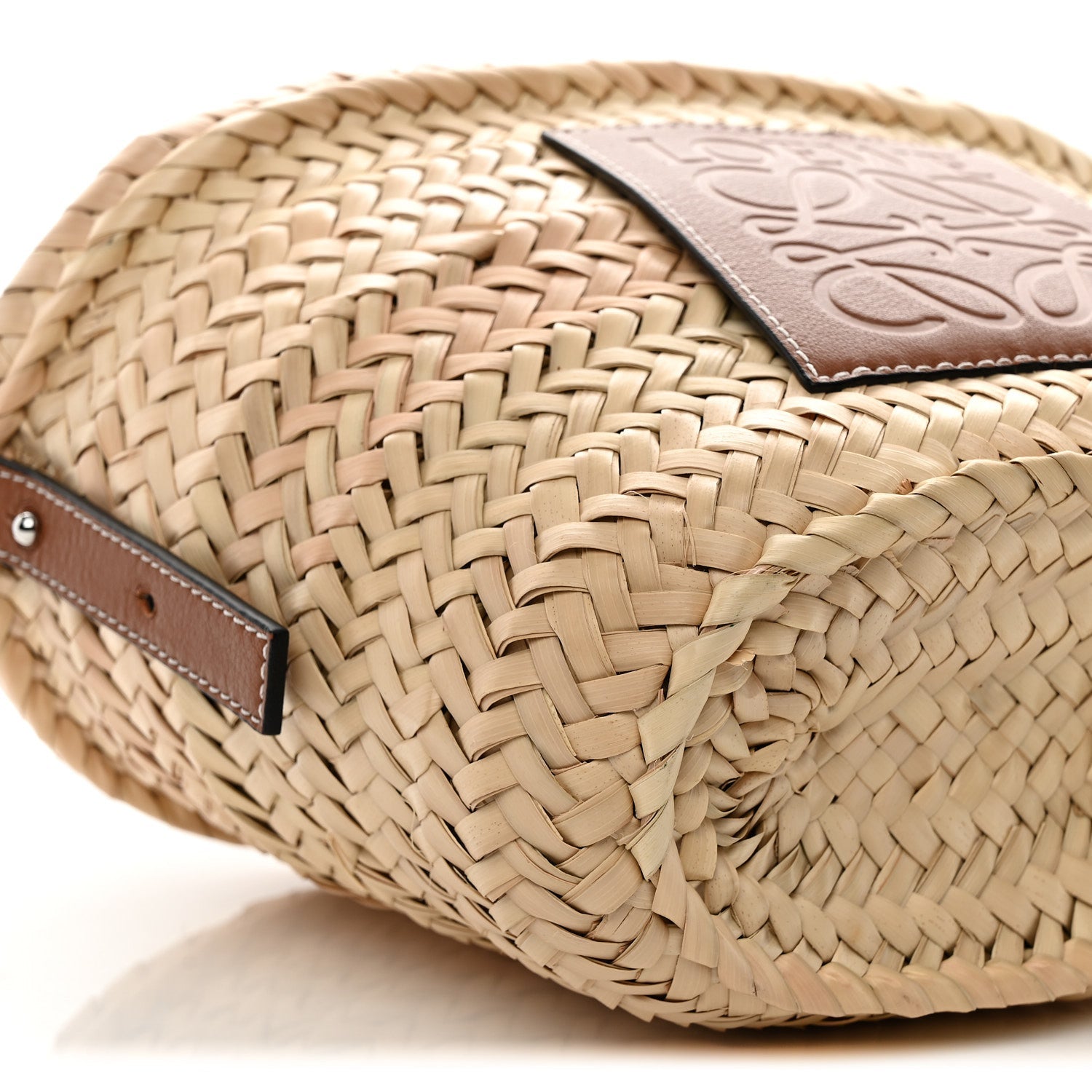 Raffia Drawstring Basket Tote Bag Natural Tan