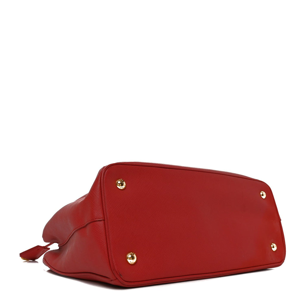 Saffiano Lux Medium Tote Fuoco