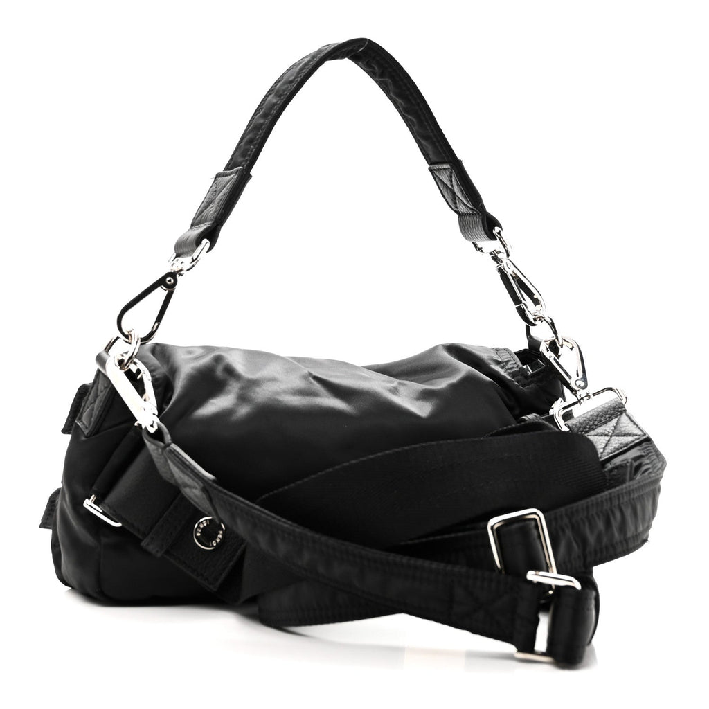 Econyl Cuoio Romano Multipocket Baguette Black