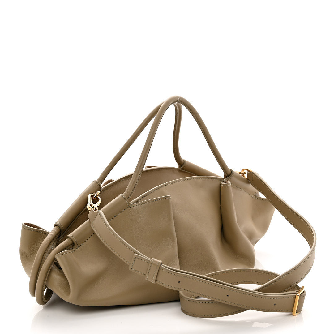 Shiny Nappa Calfskin Small Paseo Bag Clay Green