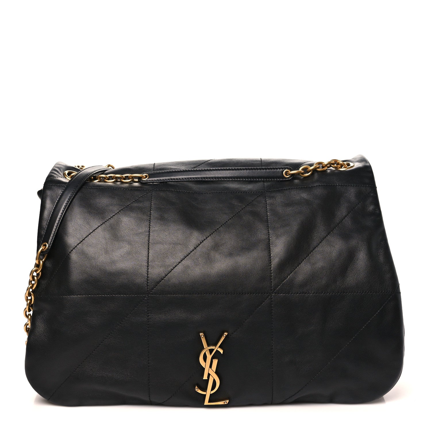 Lambskin Matelasse Monogram Large Jamie 4.3 Black