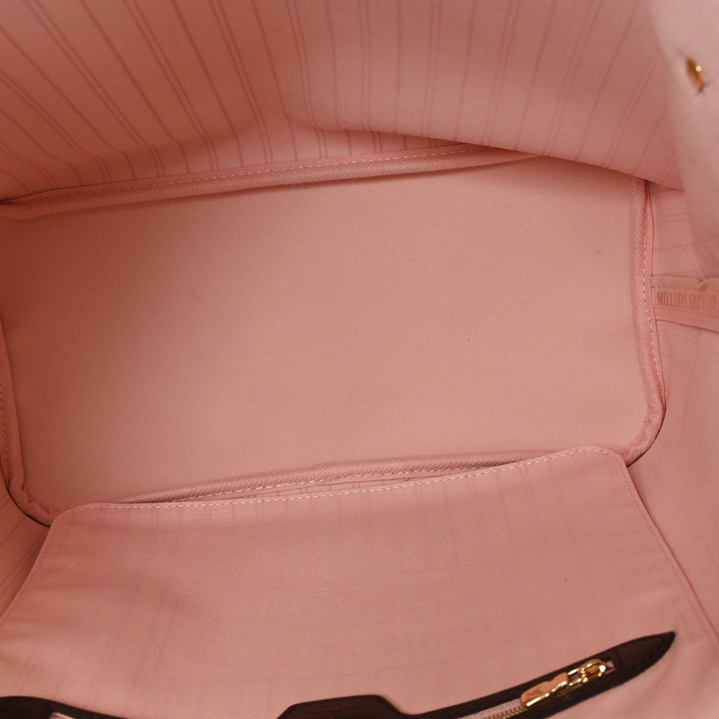 Damier Ebene Neo Neverfull MM Rose Ballerine