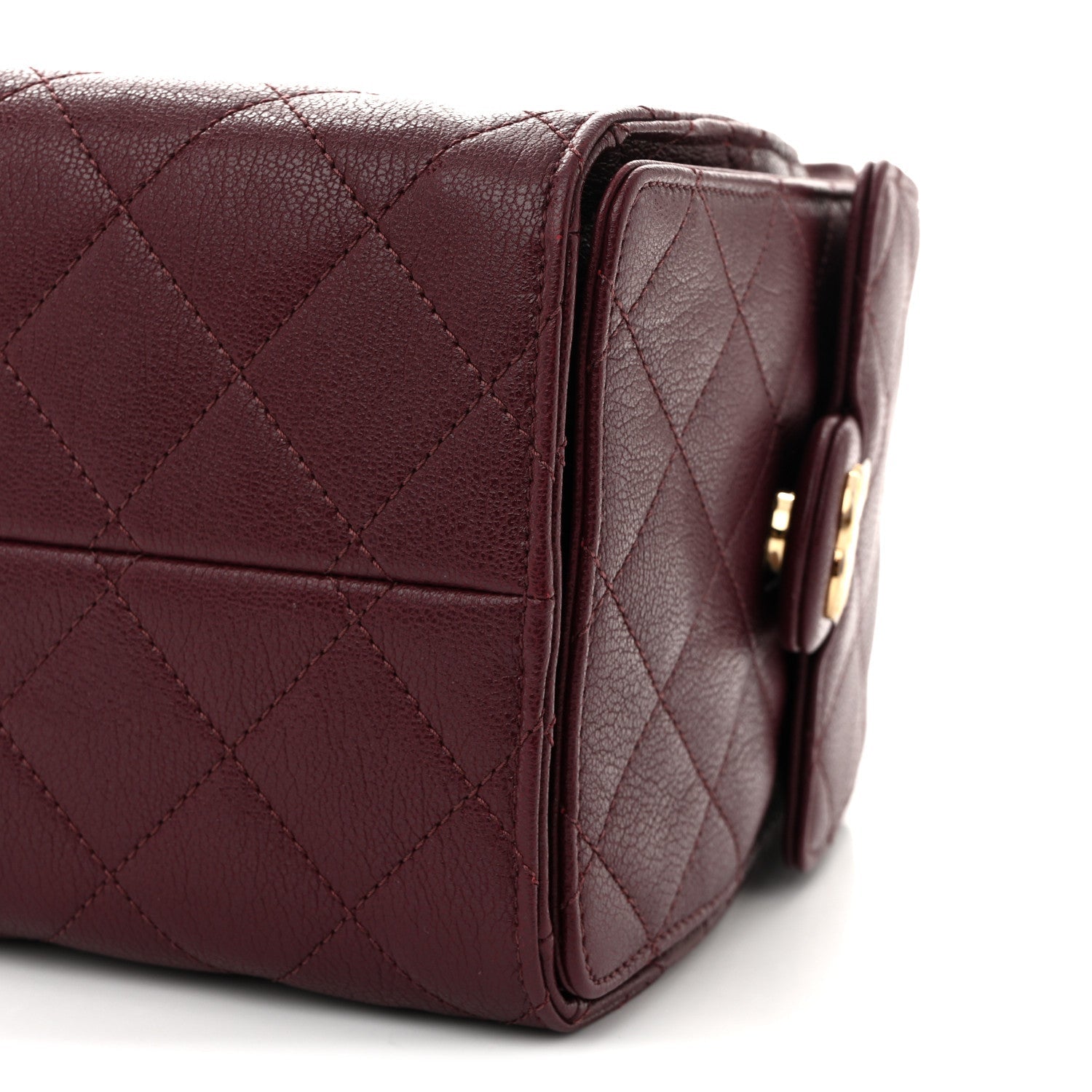 Caviar Quilted Small Chanel 25 Handbag Burgundy