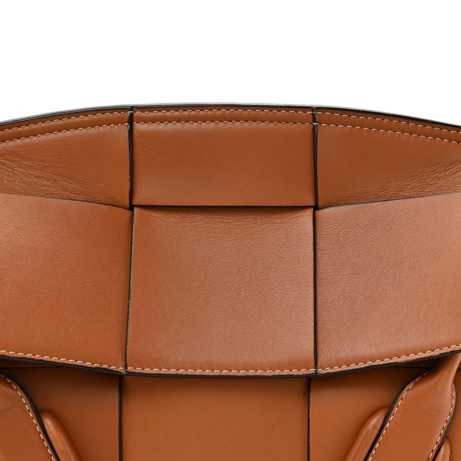 French Calfskin Maxi Intrecciato Small Arco Wood