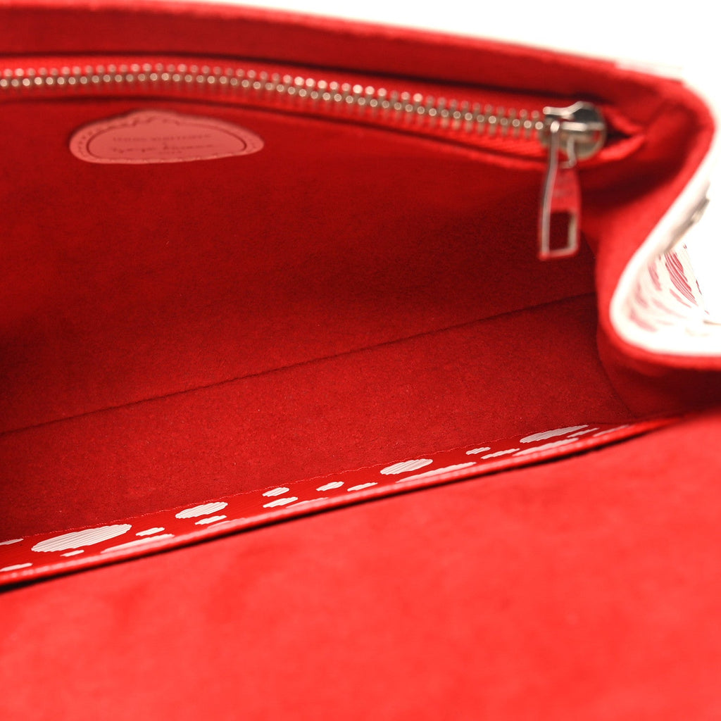 LV X YK Monogram Kusama Epi Cluny Mini White Red