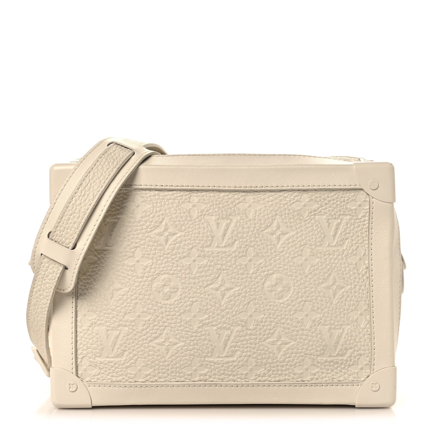 Taurillon Monogram Solar Ray Soft Trunk Powder White