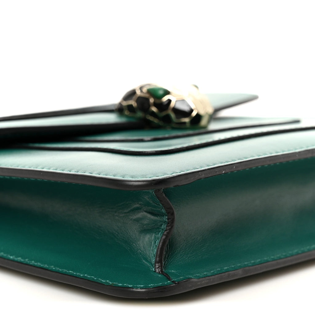 Calfskin Small Serpenti Forever Snake Strap Crossbody Bag Emerald Green