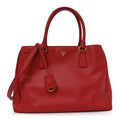 Saffiano Lux Medium Tote Fuoco