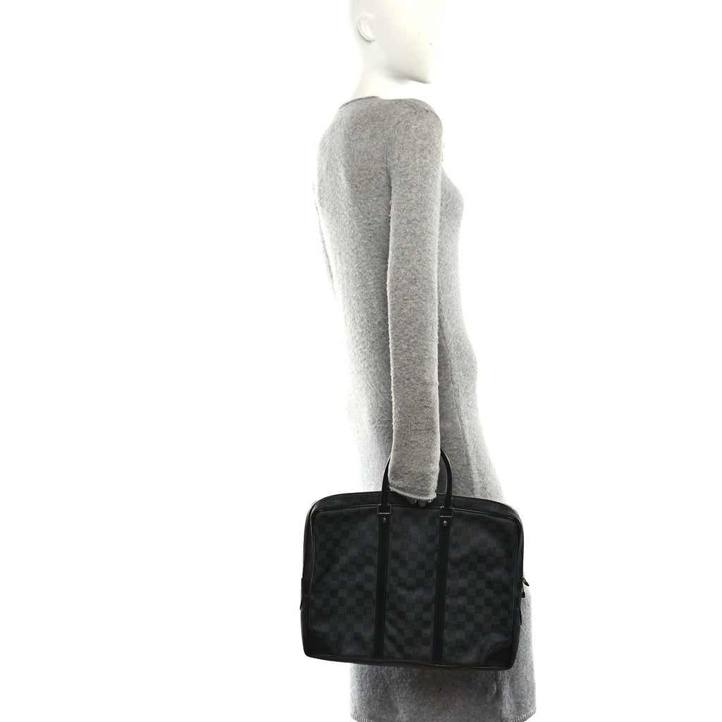 Damier Graphite Porte-Documents Voyage