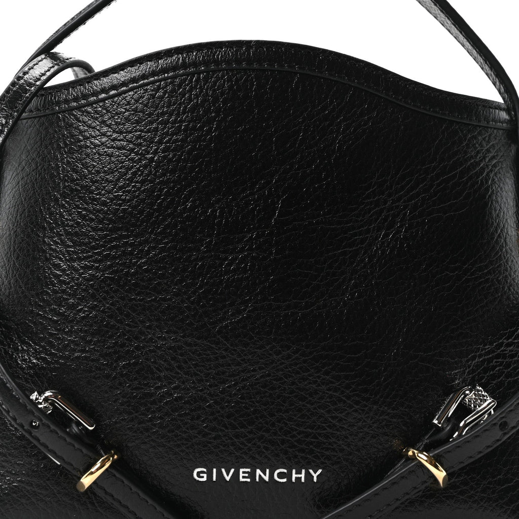Tumbled Calfskin Nano Voyou Bag Black