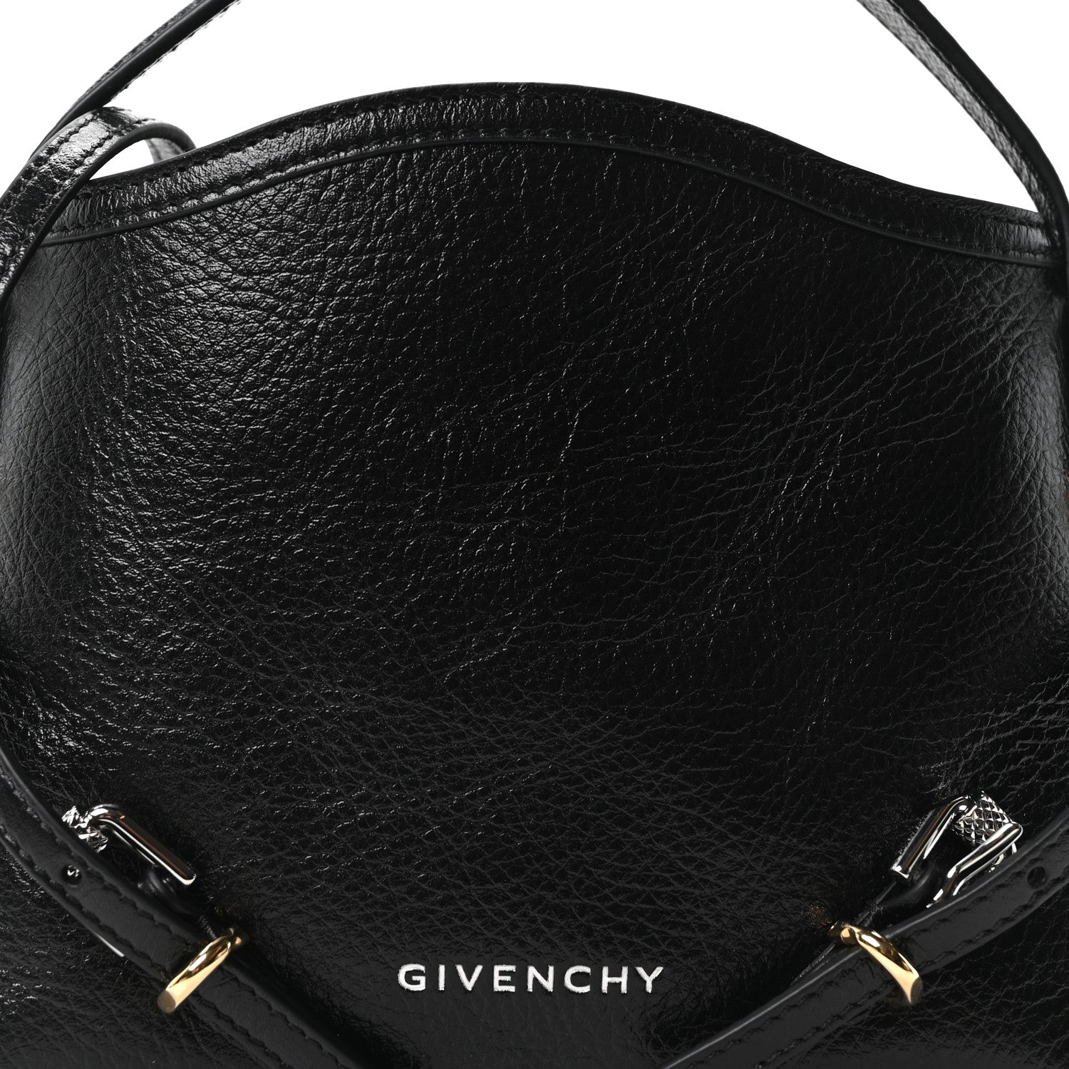 Tumbled Calfskin Nano Voyou Bag Black