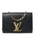 Calfskin Chain Louise GM Black