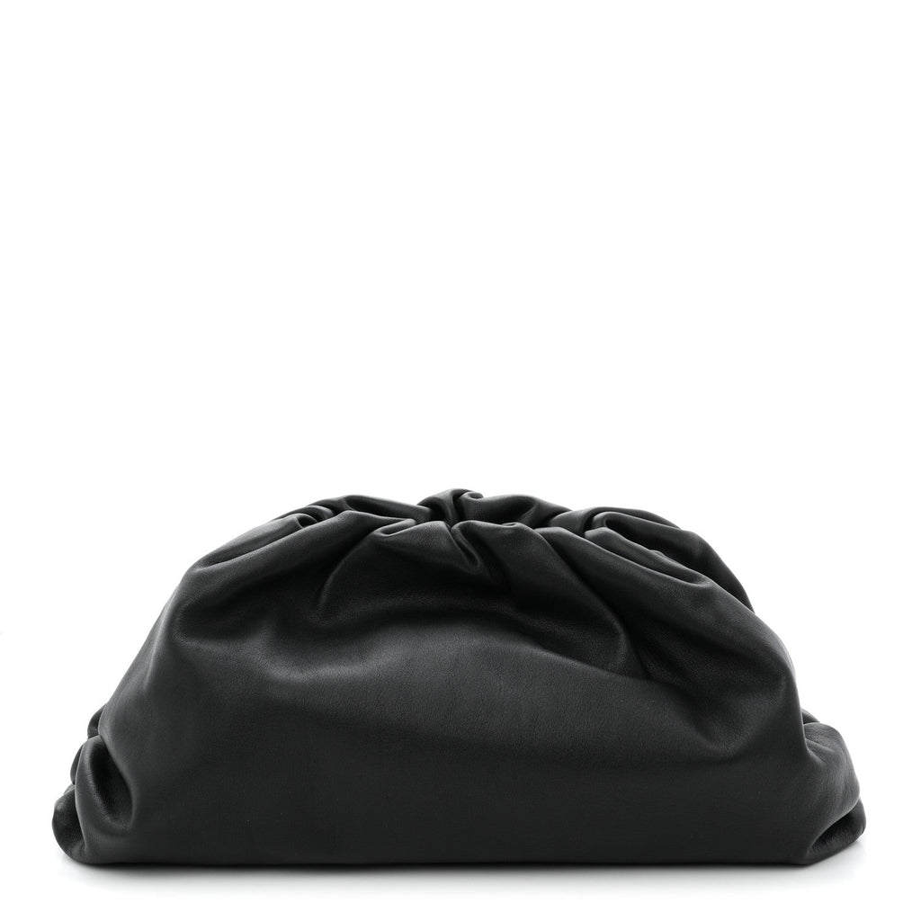 Smooth Butter Calf The Pouch Oversized Clutch Black