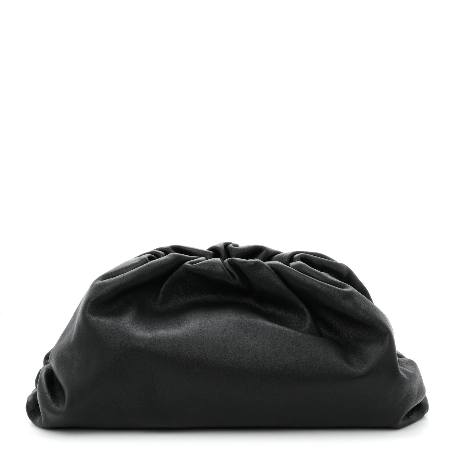 Smooth Butter Calf The Pouch Oversized Clutch Black