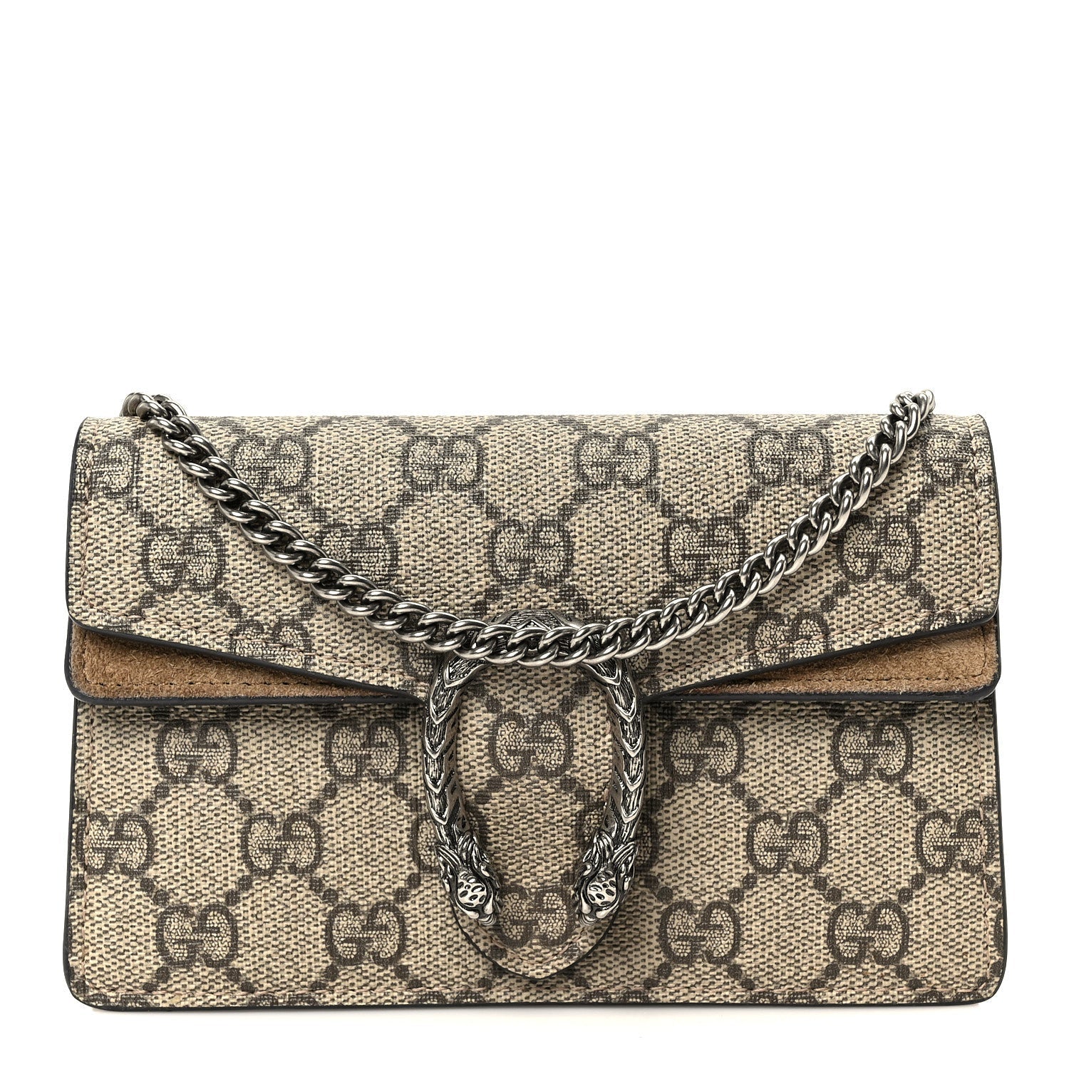 GG Supreme Monogram Super Mini Dionysus Shoulder Bag Taupe