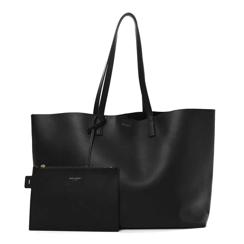 Calfskin Large Shopping Tote Black