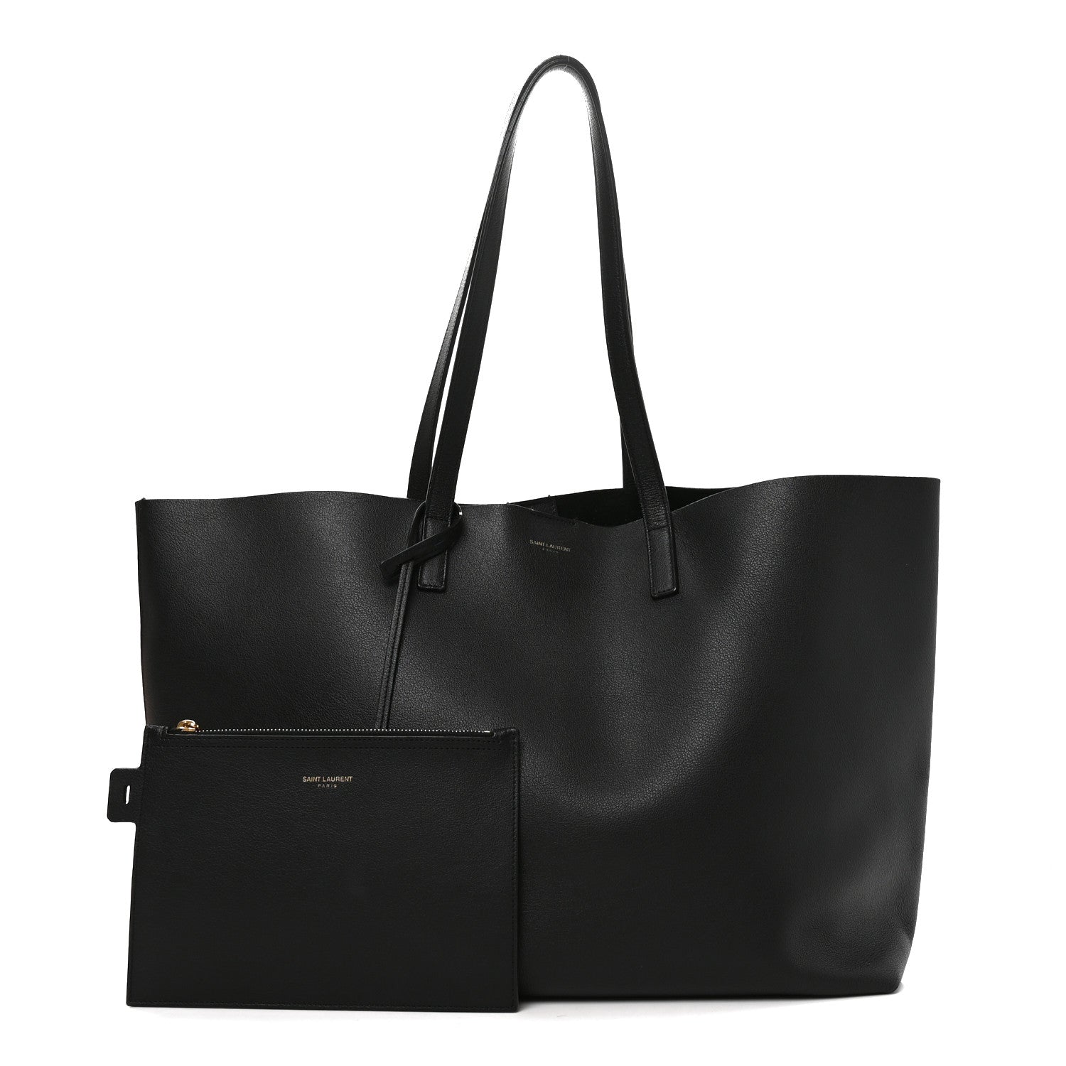 Calfskin Large Shopping Tote Black