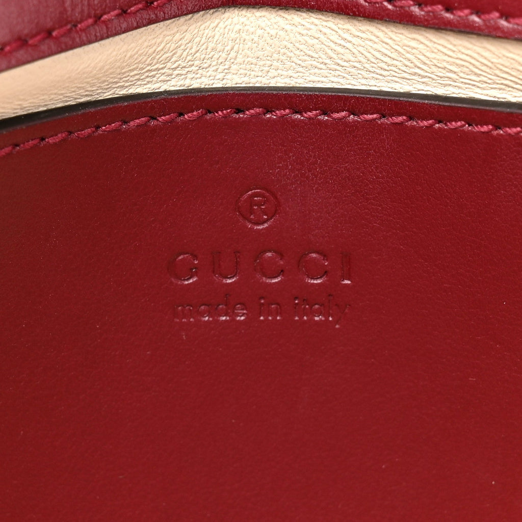 Calfskin Matelasse Mini GG Marmont Shoulder Bag Rosso Ancora