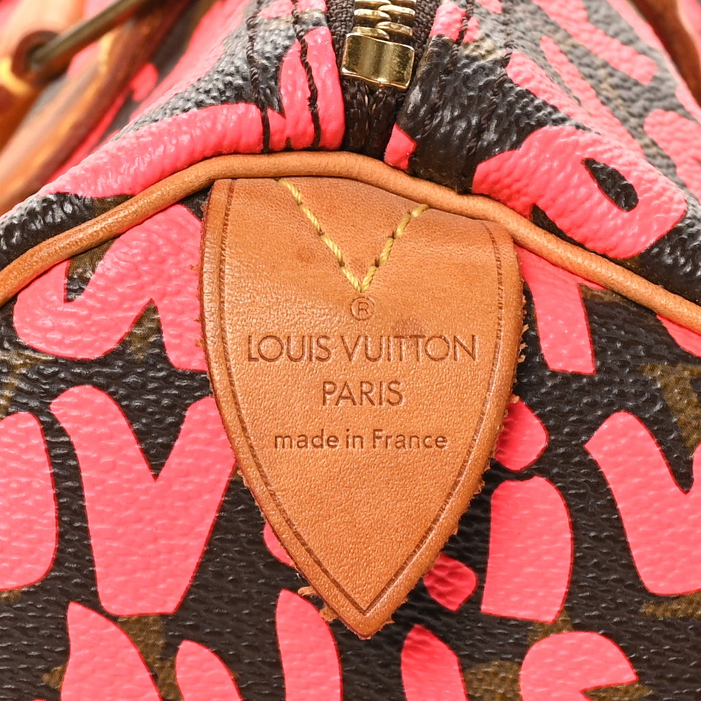 Monogram Graffiti Speedy 30 Fuchsia