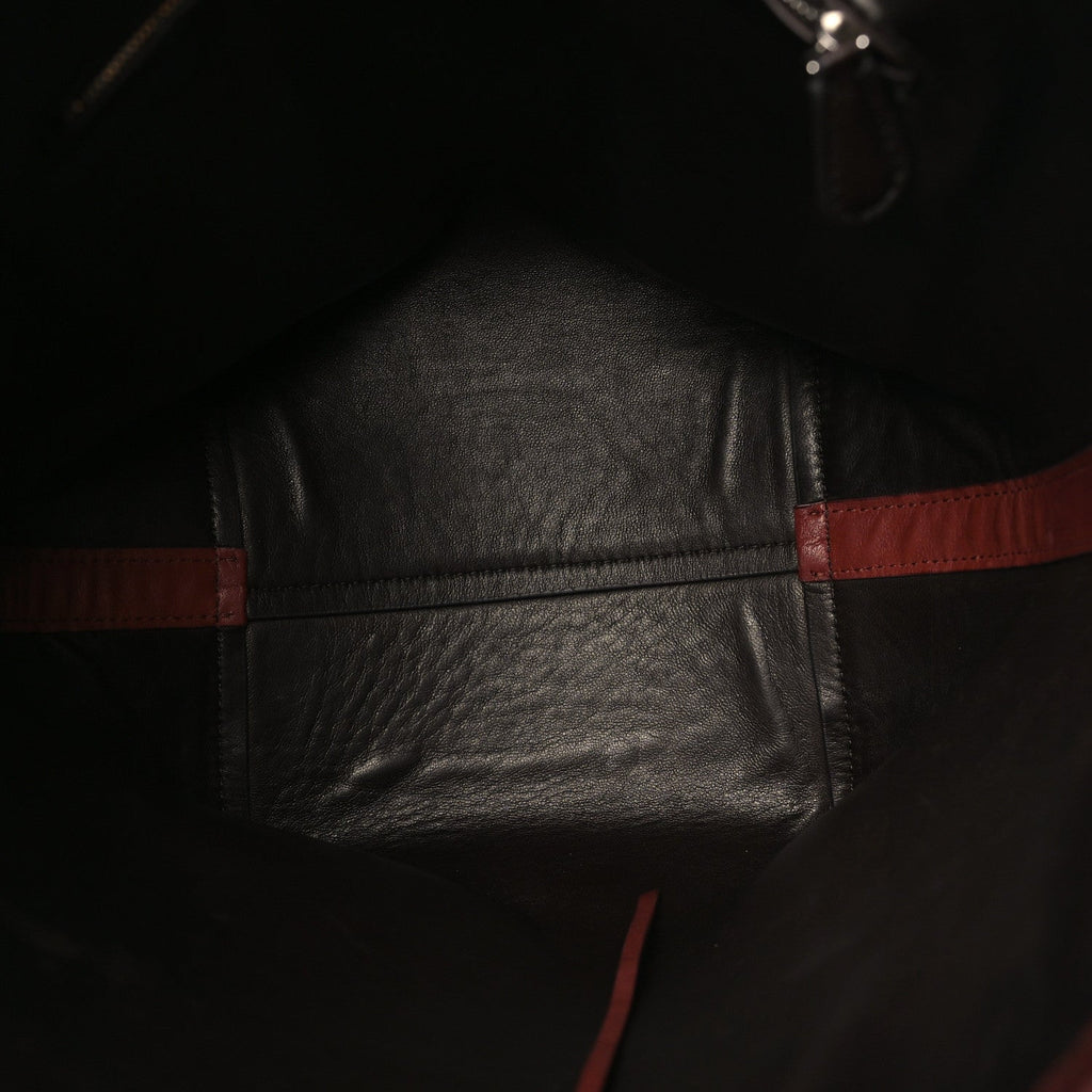 Polished Saddle Calfskin Medium N/S Park Tote Burnt Wood