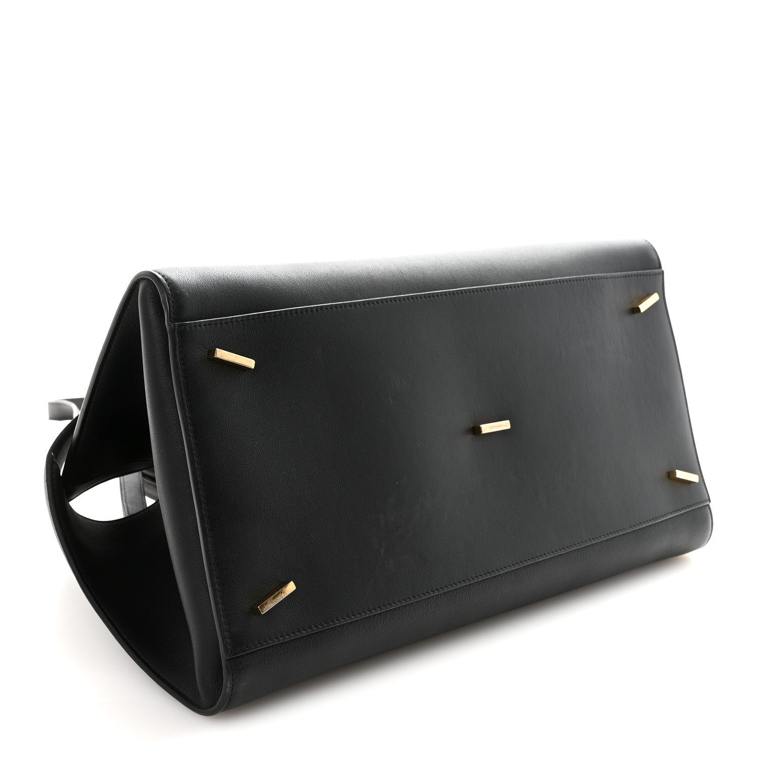 Calfskin Medium Hug Bag Black