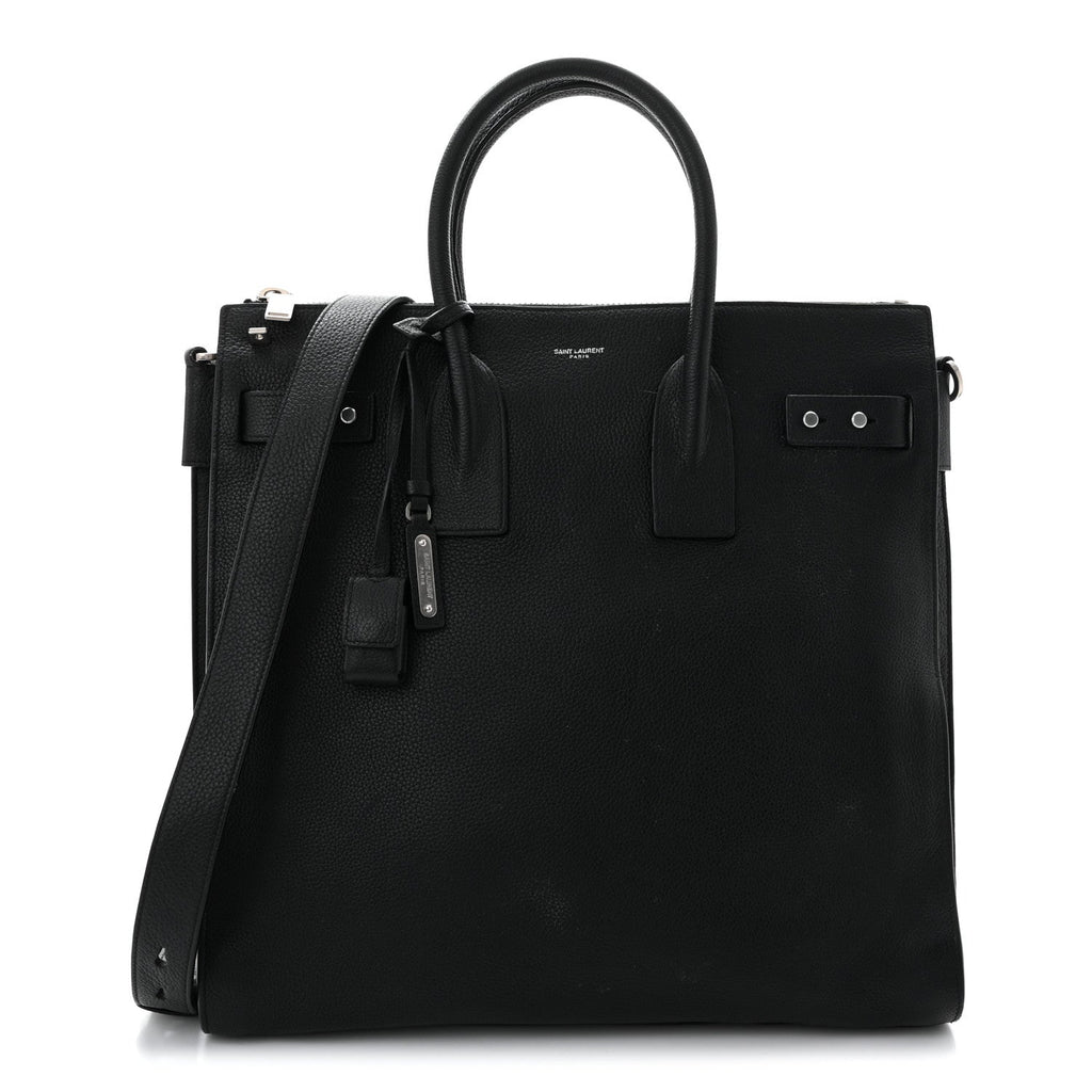 Grained Calfskin Sac De Jour Souple North South Tote Black