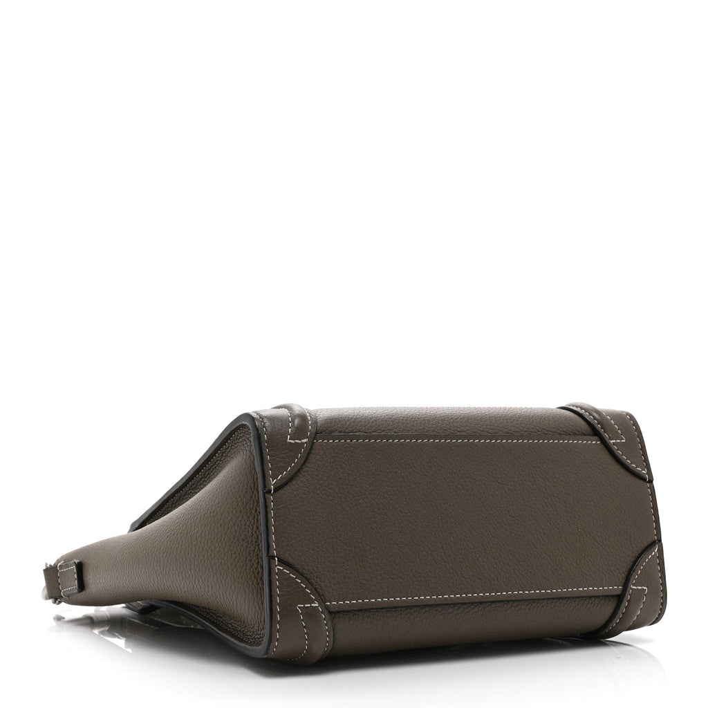 Drummed Calfskin Nano Luggage Souris Souris