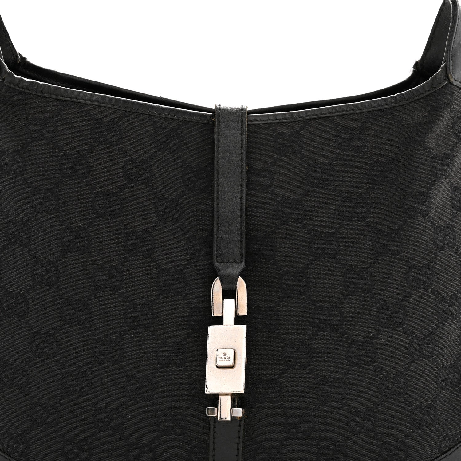 Monogram Jackie O Chain Hobo Black