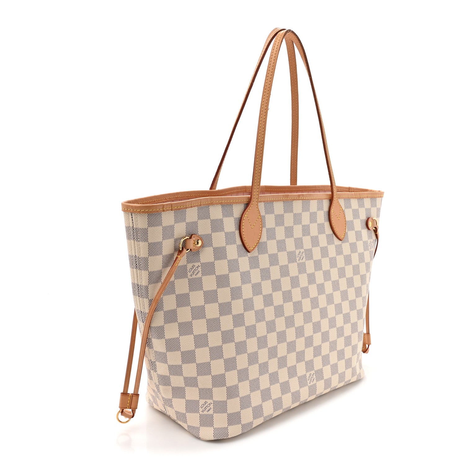 Damier Azur Neo Neverfull MM Rose Ballerine