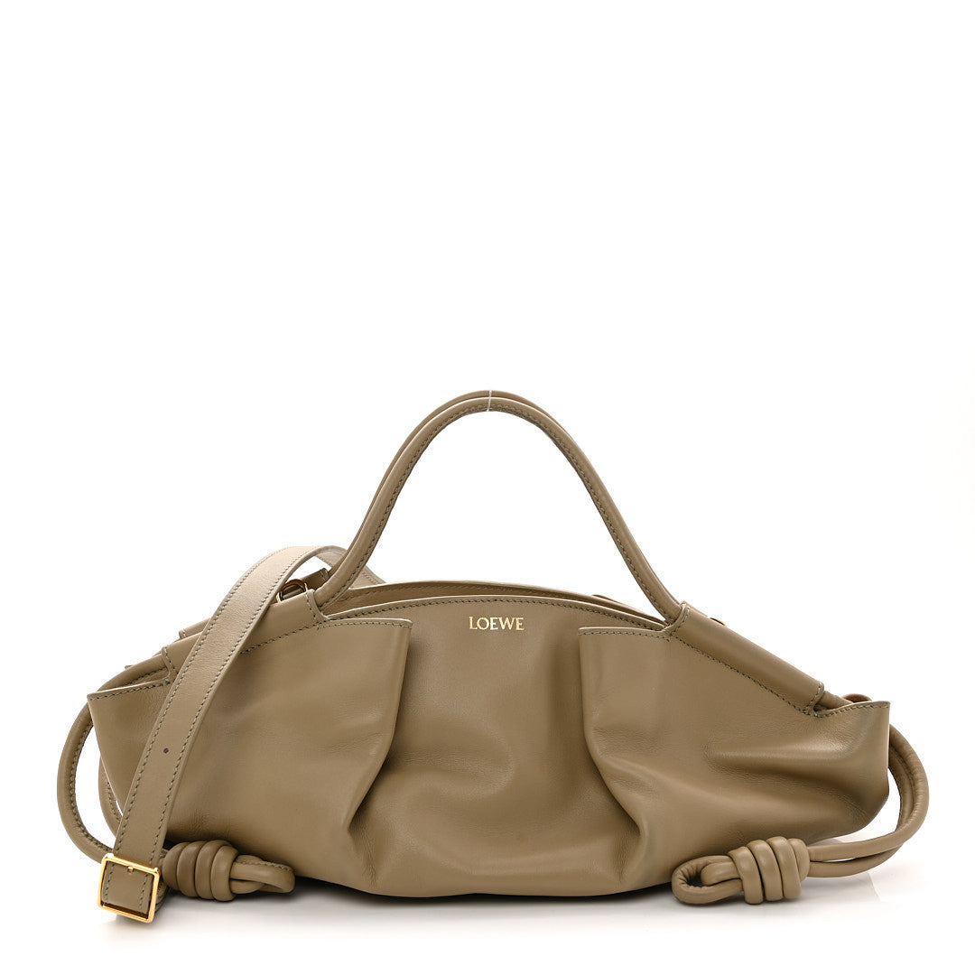 Shiny Nappa Calfskin Small Paseo Bag Clay Green