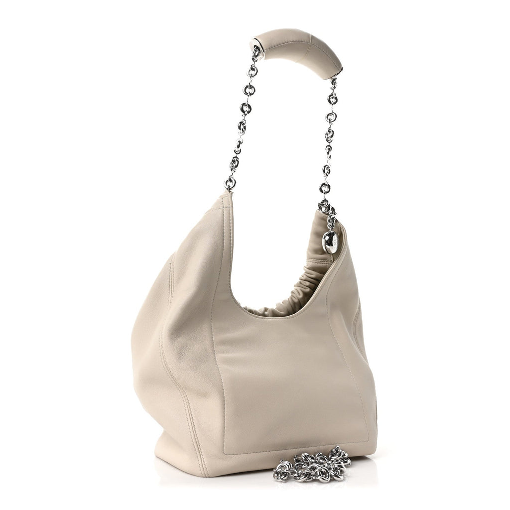 Buttery Nappa Lambskin Small Squeeze Bag Sea Salt