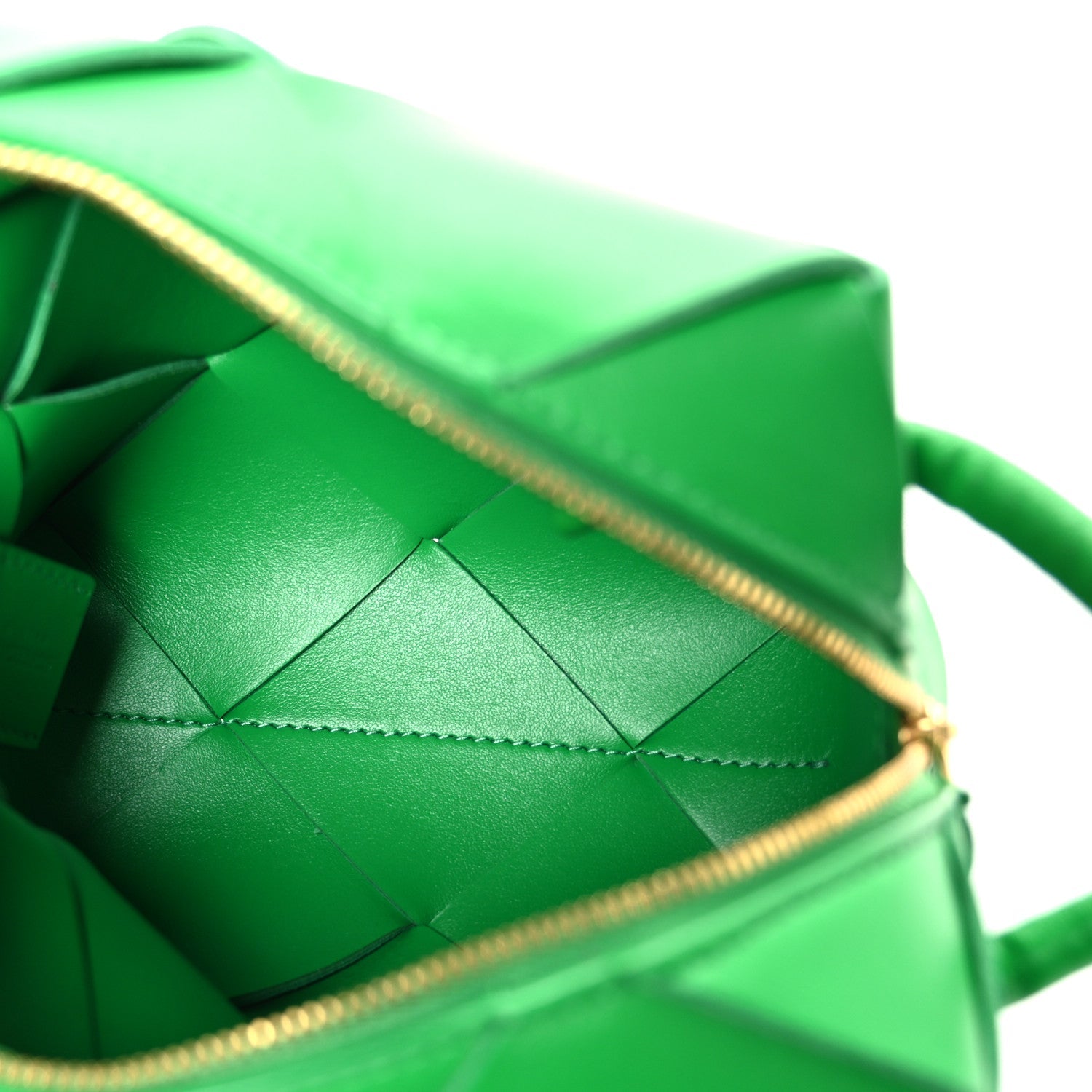 Lambskin Maxi Intrecciato Mini Cassette Camera Bag Parakeet