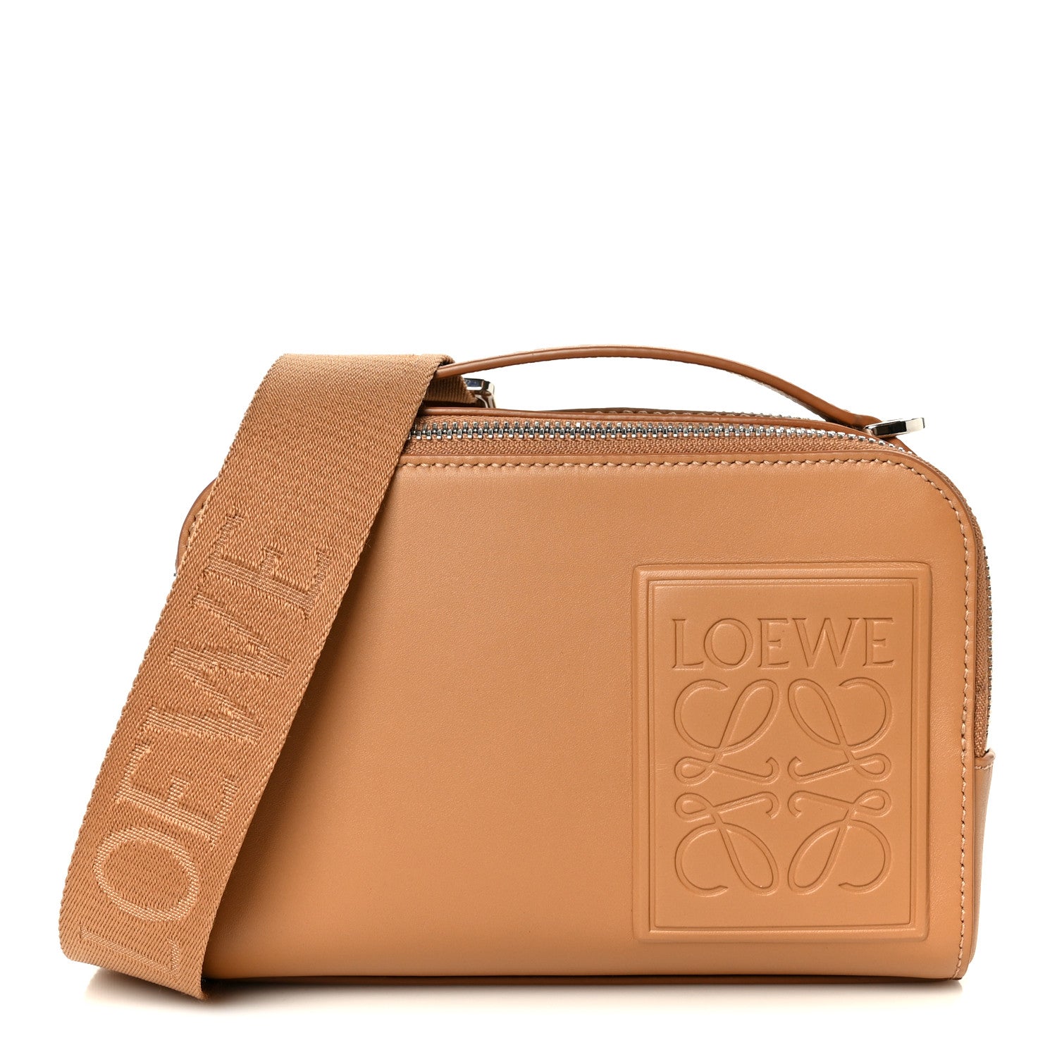 Satin Calfskin Mini Camera Bag Tan