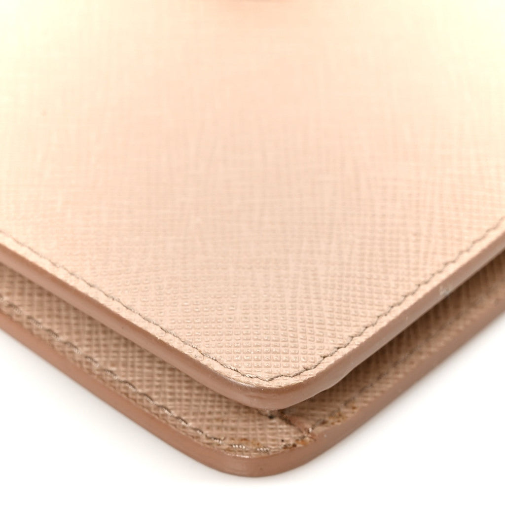 Saffiano Metal Phone Wristlet Crossbody Wallet Cammeo