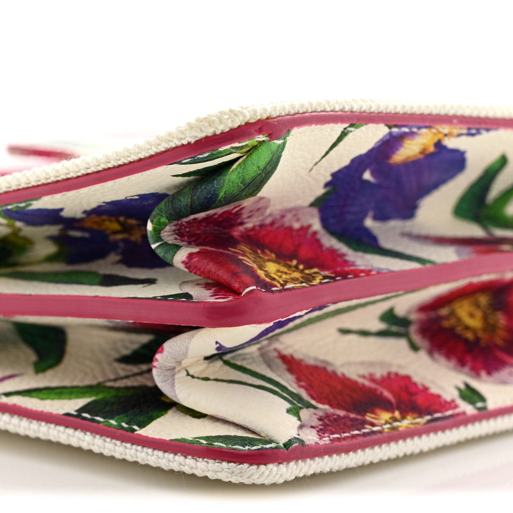 Canvas Calfskin Thalia Crossbody Bag White Multicolor