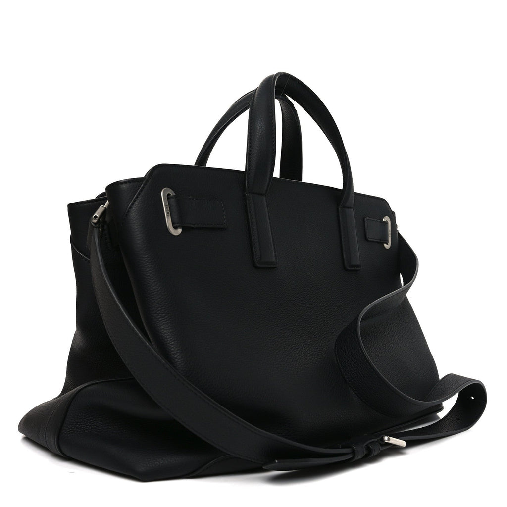 Icons Calfskin Medium Normandie Tote Grey Tote Black