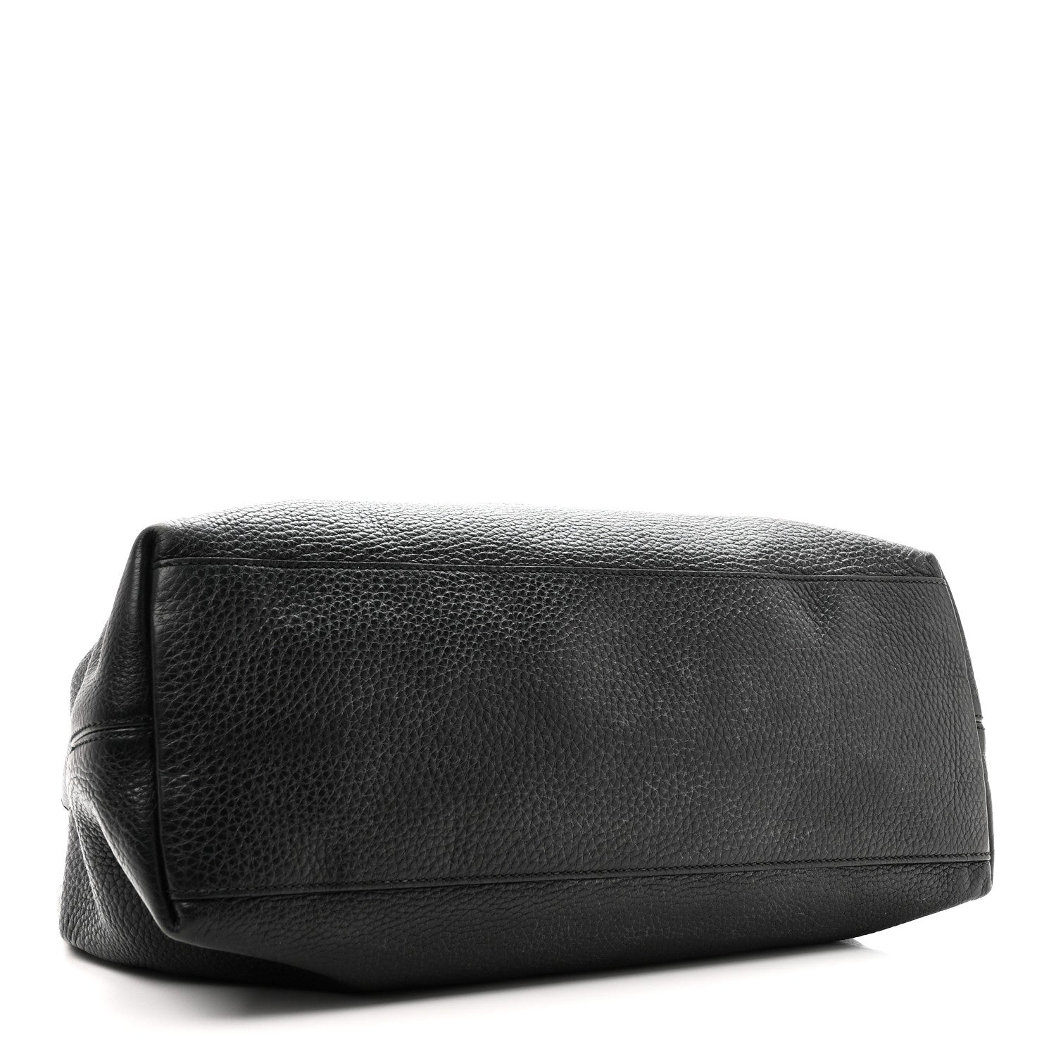 Pebbled Calfskin Medium Soho Chain Shoulder Bag Black