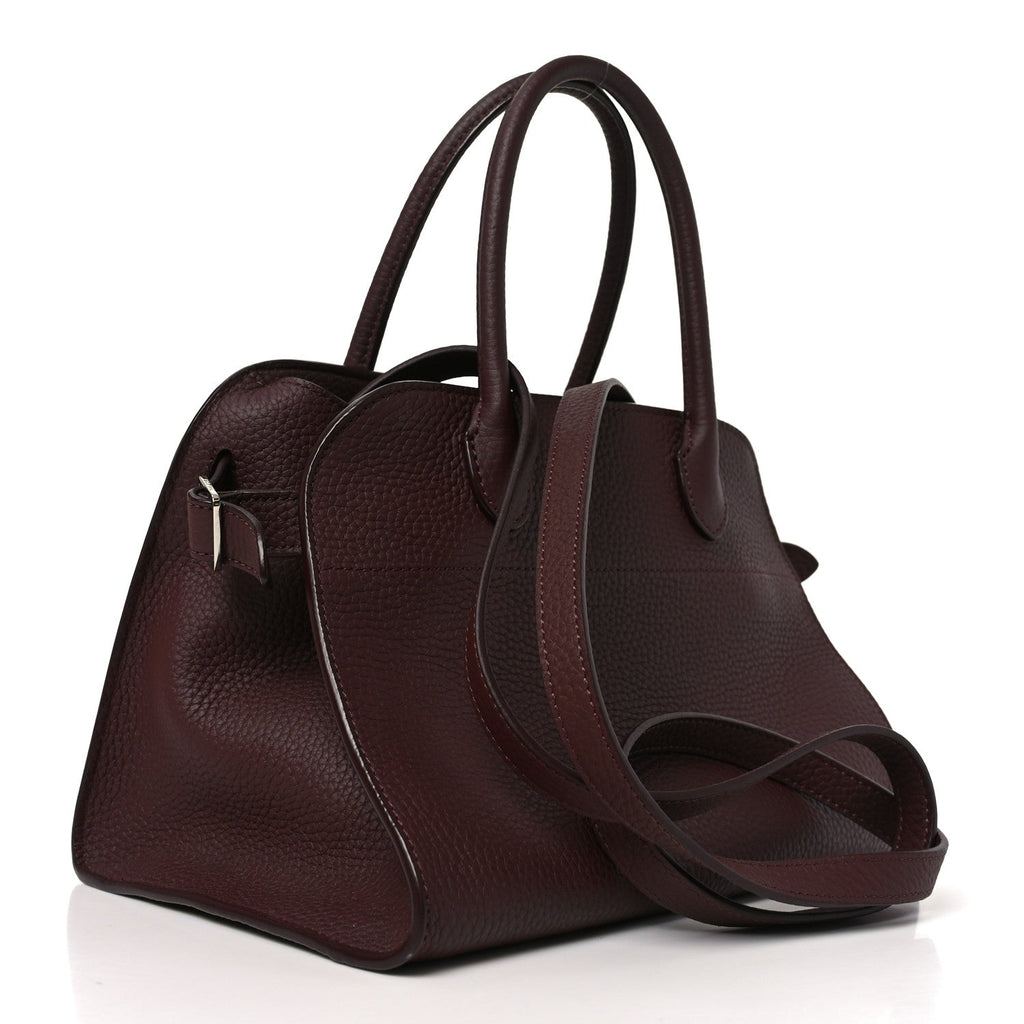 Grained Calfskin Soft Margaux 10 Bag Dark Mocha