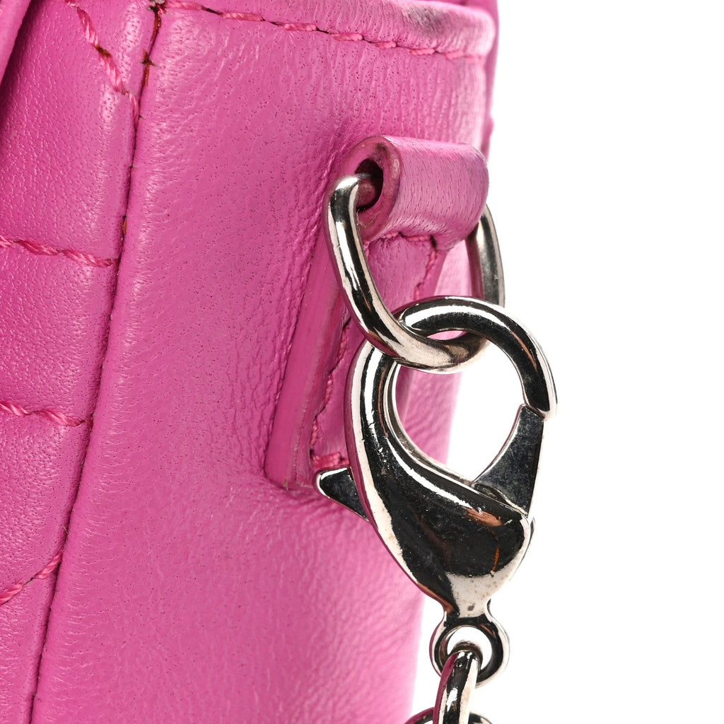 Lambskin Cannage Miss Dior Promenade Pouch Fuchsia