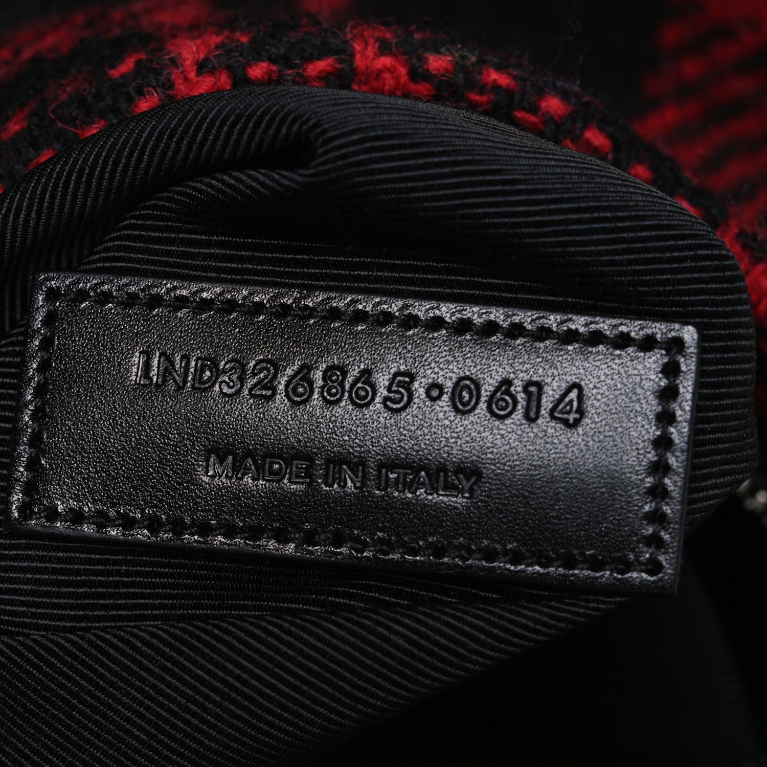 Wool Tartan City Backpack Red Black