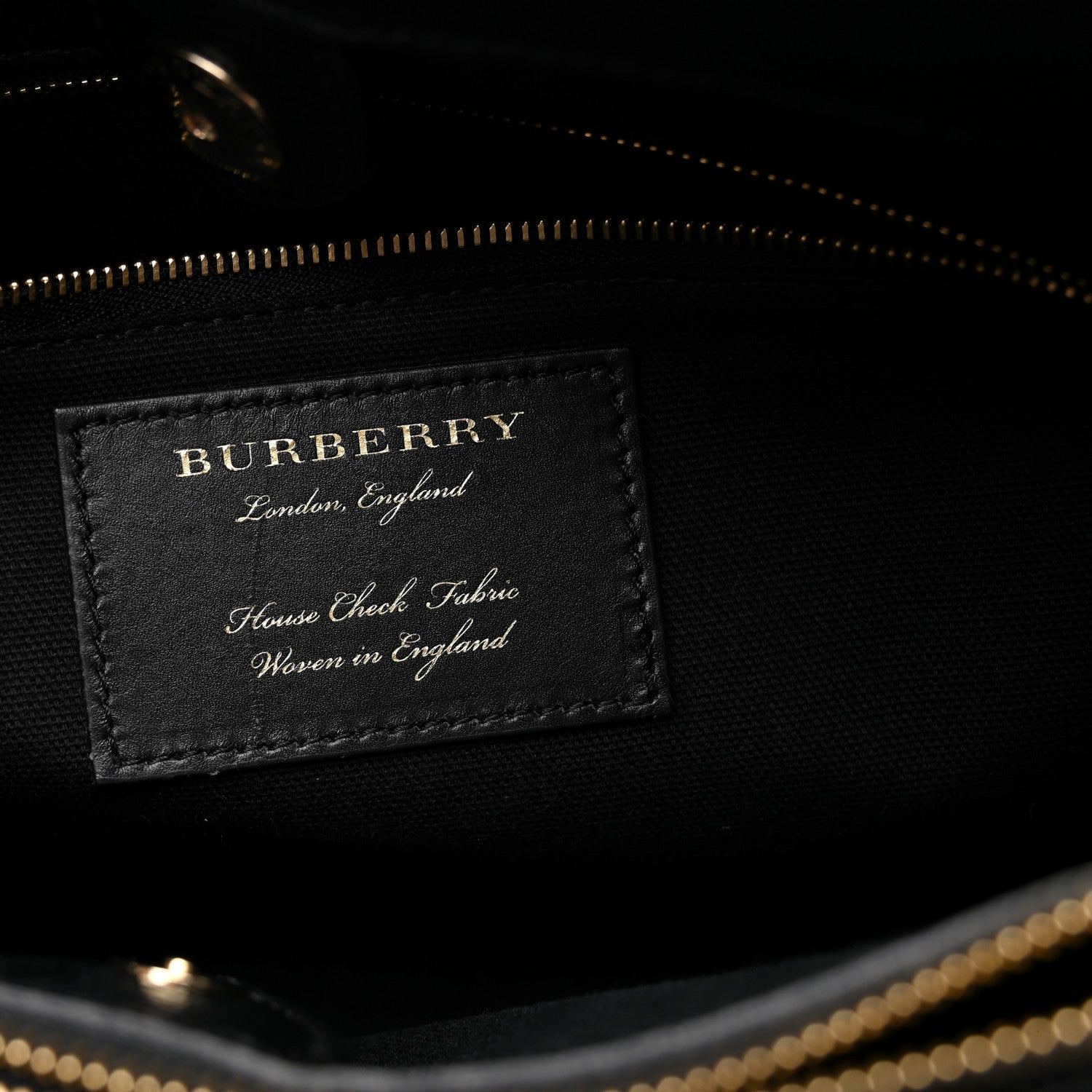 Derby Calfskin Medium Banner Tote Black